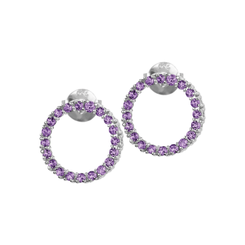 Jacques Lemans - Ohrstecker Sterlingsilber mit Amethyst - SE-O121B